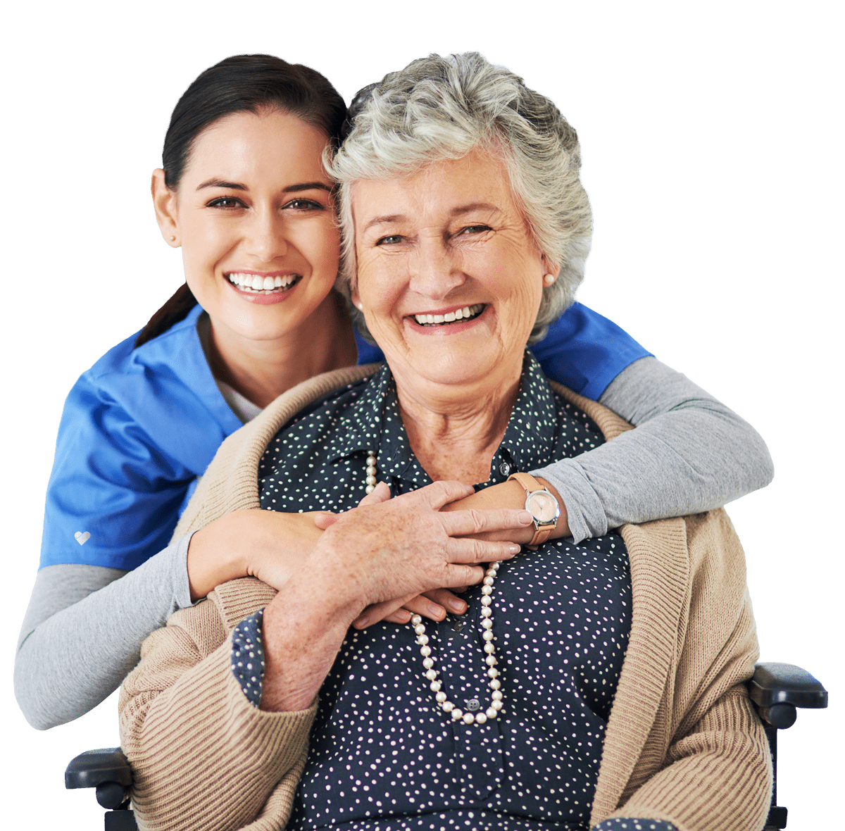 Compassionate in-home caregiver assisting a senior in Plano