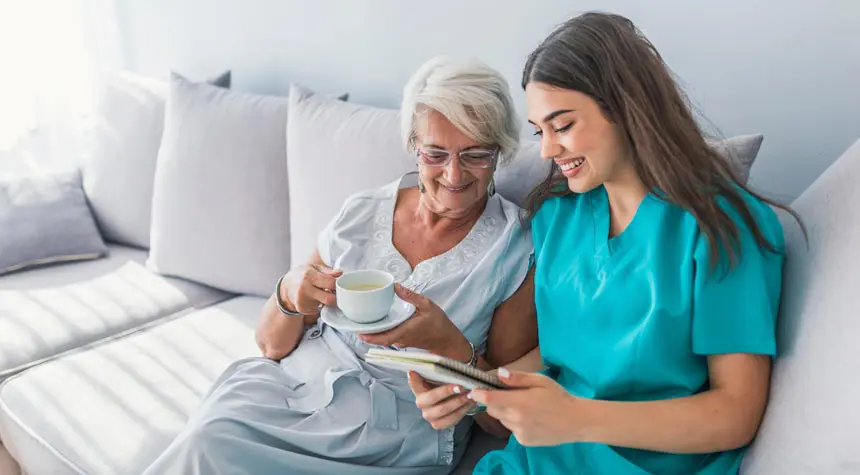In-home companion care bringing comfort and connection to a Frisco senior
