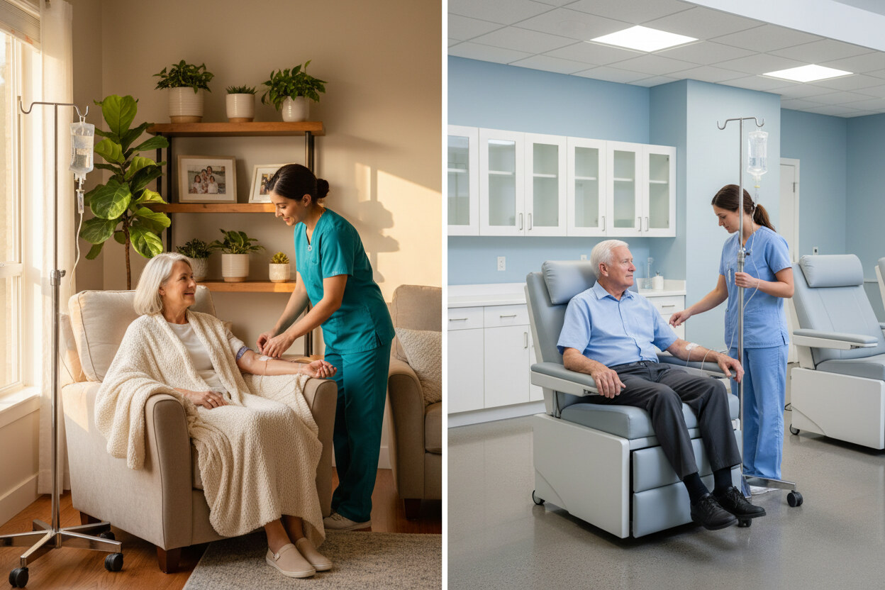 Home IV Infusion vs. an Infusion Center: Which Option Is Right for You?